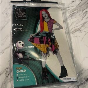 Disney Sally Costume Dress with Red Wig